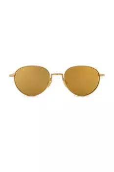Круглые солнцезащитные очки Bottega Veneta, gold