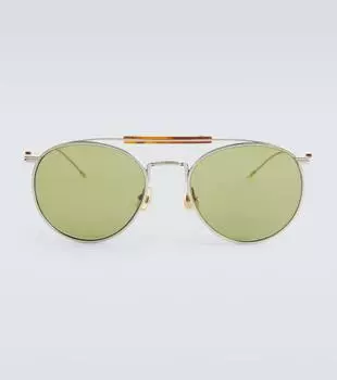 Круглые солнцезащитные очки Brunello Cucinelli, Silver Green