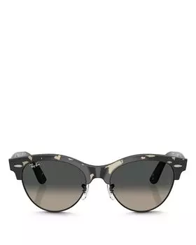 Круглые солнцезащитные очки Clubmaster Way, 54 мм Ray-Ban, желтый