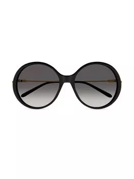 Круглые солнцезащитные очки Elys из ацетата 58 мм Chlo, черный