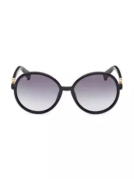 Круглые солнцезащитные очки Emme 58 мм Max Mara, черный