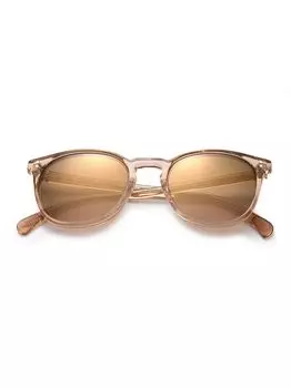Круглые солнцезащитные очки Finley 51 мм Oliver Peoples, розовый