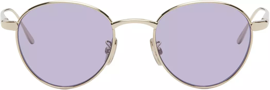 Круглые солнцезащитные очки Gold Groove LOEWE, Gold/Violet