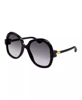 Круглые солнцезащитные очки Gucci, черный