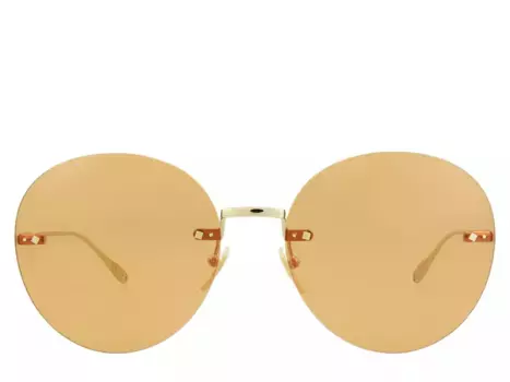 Круглые солнцезащитные очки Gucci, золото