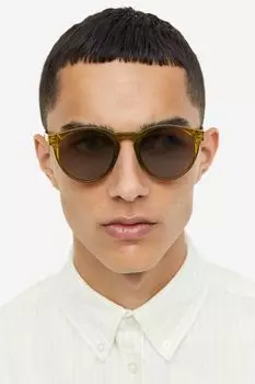 Круглые солнцезащитные очки H&M, коричневый