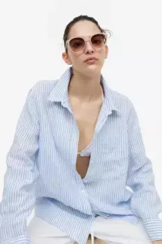 Круглые солнцезащитные очки H&M, розовый