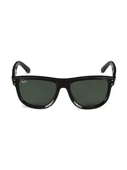 Круглые солнцезащитные очки из ацетата 56 мм Ray-Ban, черный