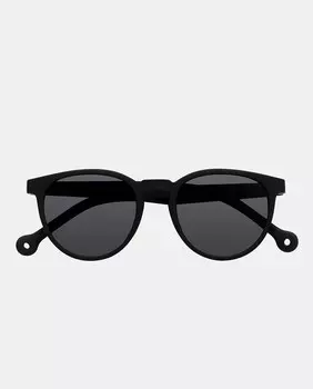 Круглые солнцезащитные очки из коричневой переработанной резины Parafina, коричневый