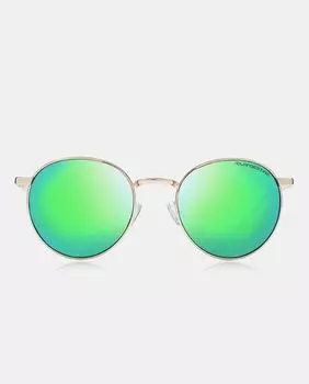 Круглые солнцезащитные очки из нержавеющей стали золотого цвета Clandestine, золотой