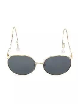 Круглые солнцезащитные очки ко дню рождения 56 мм For Art's Sake, черный