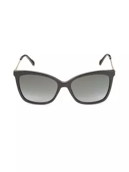 Круглые солнцезащитные очки «кошачий глаз» 56MM Jimmy Choo, серый