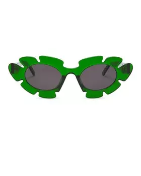 Круглые солнцезащитные очки Loewe, цвет Dark Green & Smoke