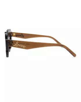 Круглые солнцезащитные очки Loewe, цвет Light Brown & Smoke