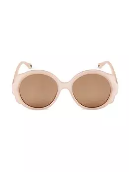 Круглые солнцезащитные очки Mirtha 55MM Chlo, бежевый