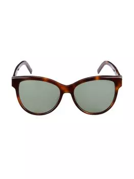 Круглые солнцезащитные очки Monogram из ацетата 55 мм Saint Laurent