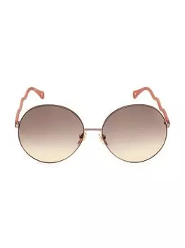 Круглые солнцезащитные очки Noore 62 мм Chlo, бежевый