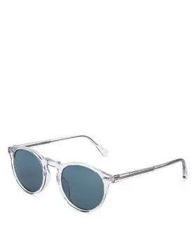 Круглые солнцезащитные очки Oliver Peoples Gregory Peck, 50 мм, белый