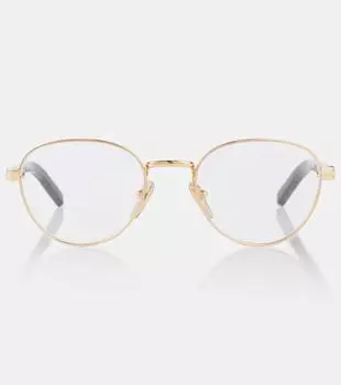Круглые солнцезащитные очки Prada, золотой