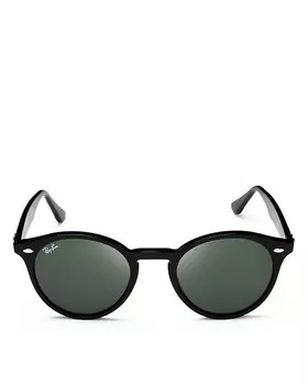 Круглые солнцезащитные очки Ray-Ban, 49 мм, черный