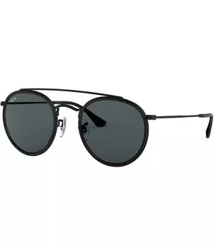 Круглые солнцезащитные очки Ray-Ban унисекс 0RB3647N 51 мм, черный