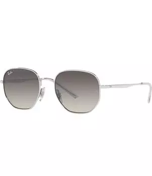 Круглые солнцезащитные очки Ray-Ban унисекс 0RB3682 51 мм, серебро