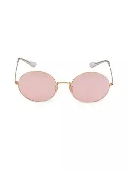 Круглые солнцезащитные очки RB1970 54MM Ray-Ban, цвет Pink Gold