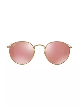 Круглые солнцезащитные очки RB3447 53 мм с зеркальной поверхностью Ray-Ban, роза