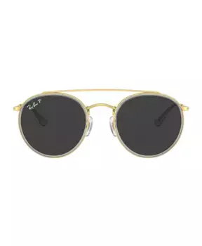Круглые солнцезащитные очки с двойной перемычкой и поляризацией Ray-Ban, желтый