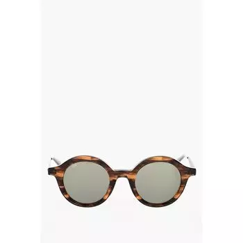 Круглые солнцезащитные очки с принтом черепахи Oamc, Brown