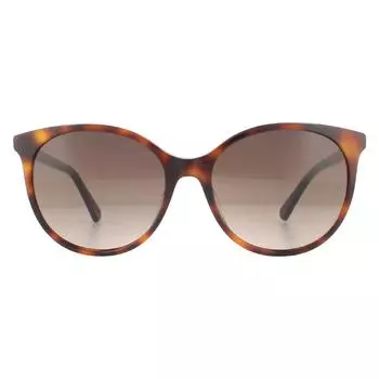 Круглые темные гаванно-коричневые солнцезащитные очки с градиентом Swarovski, коричневый