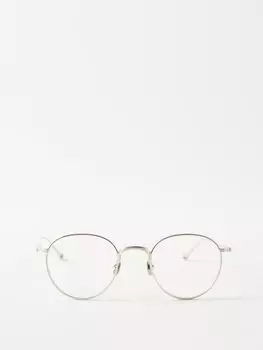 Круглые титановые очки Matsuda, серебряный