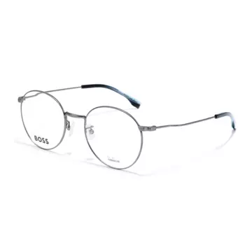 Круглые титановые оправы для очков унисекс серые HUGO BOSS