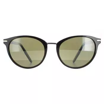 Круглые женские блестящие минеральные поляризованные зеленые 555нм elyna Serengeti, черный