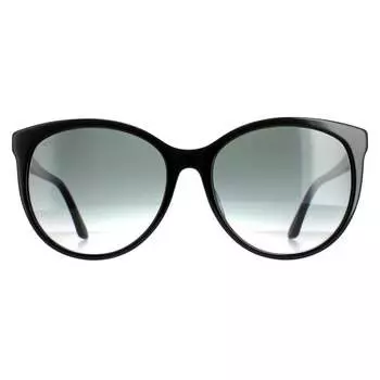 Круглые женские блестящие серые градиентные gg0729sa Gucci, черный