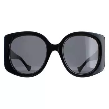 Круглые женские серые gg1257s Gucci, черный