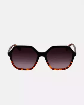 Круглые женские солнцезащитные очки из ацетата с градиентными линзами Longchamp, черный