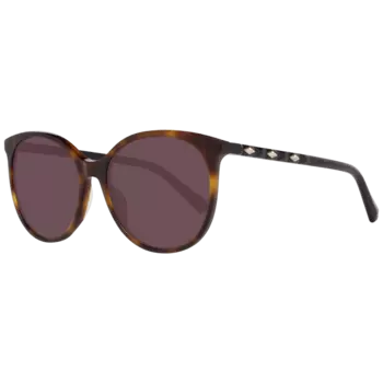 Круглые женские темно-коричневые солнцезащитные очки с градиентом гаванского цвета Swarovski, коричневый