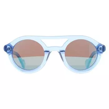 Круглый блестящий Голубой Синий ML0014 Moncler, синий