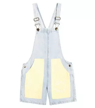 Круглый джинсовый комбинезон Bobo Choses, синий