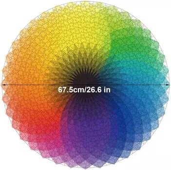 Круглый Картонный Радуга Развивающий Пазл 1000 Частей 12+ Inna marka