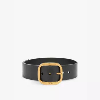 Круглый кожаный ремень Loewe, черный