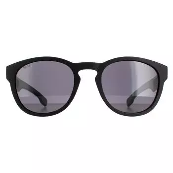 Круглый Матовый Черный Серый Серый BOSS 1452/S Hugo Boss, черный