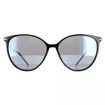 Круглый мужской серебряный зеркальный патрон 1272/s Hugo Boss, черный