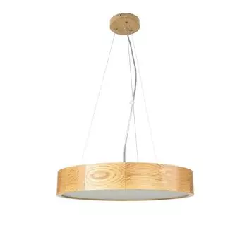 Круглый подвесной светильник из дерева и стекла 47см E27 современный подвесной светильник для столовой Licht-Erlebnisse