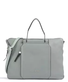 Круглый портфель 14 из мелкозернистой яловой кожи Piquadro, зеленый