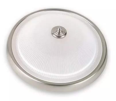 Круглый потолочный светильник ELENI с ребристым стеклом 38см, никелированный E27, потолочный светильник для гостиной, спальни Licht-Erlebnisse, мультиколор