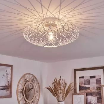 Круглый потолочный светильник »Pieris« из металла белого цвета hofstein