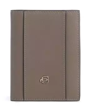 Круглый rfid-кошелек из мелкозернистой яловой кожи Piquadro, коричневый