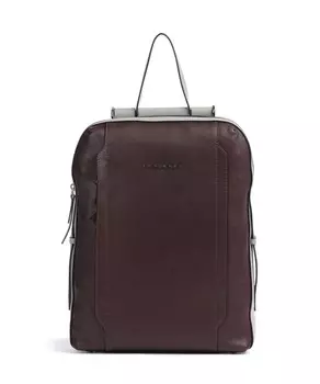 Круглый рюкзак для ноутбука 14 дюймов из зерненой коровьей кожи Piquadro, мультиколор